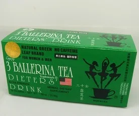 100% Naturally Herbs Caffeine Free 3 Ballerina Tea for Beauty Slim Smooth Skin