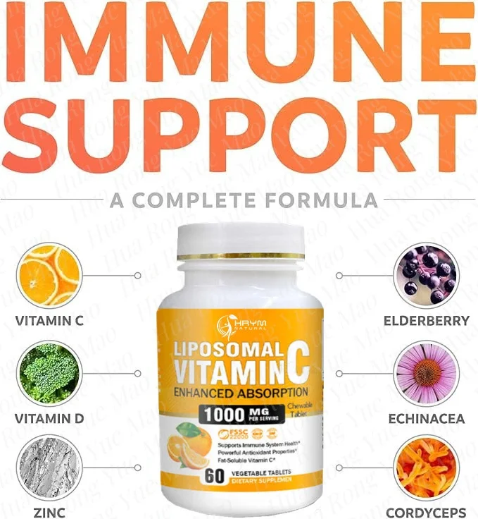 Oem Natural Vitamin C Tablets 500mg 1000mg Supplement Hyaluronic Acid Collagen, Collagen Pour Peau Et Vitamine C Capsules