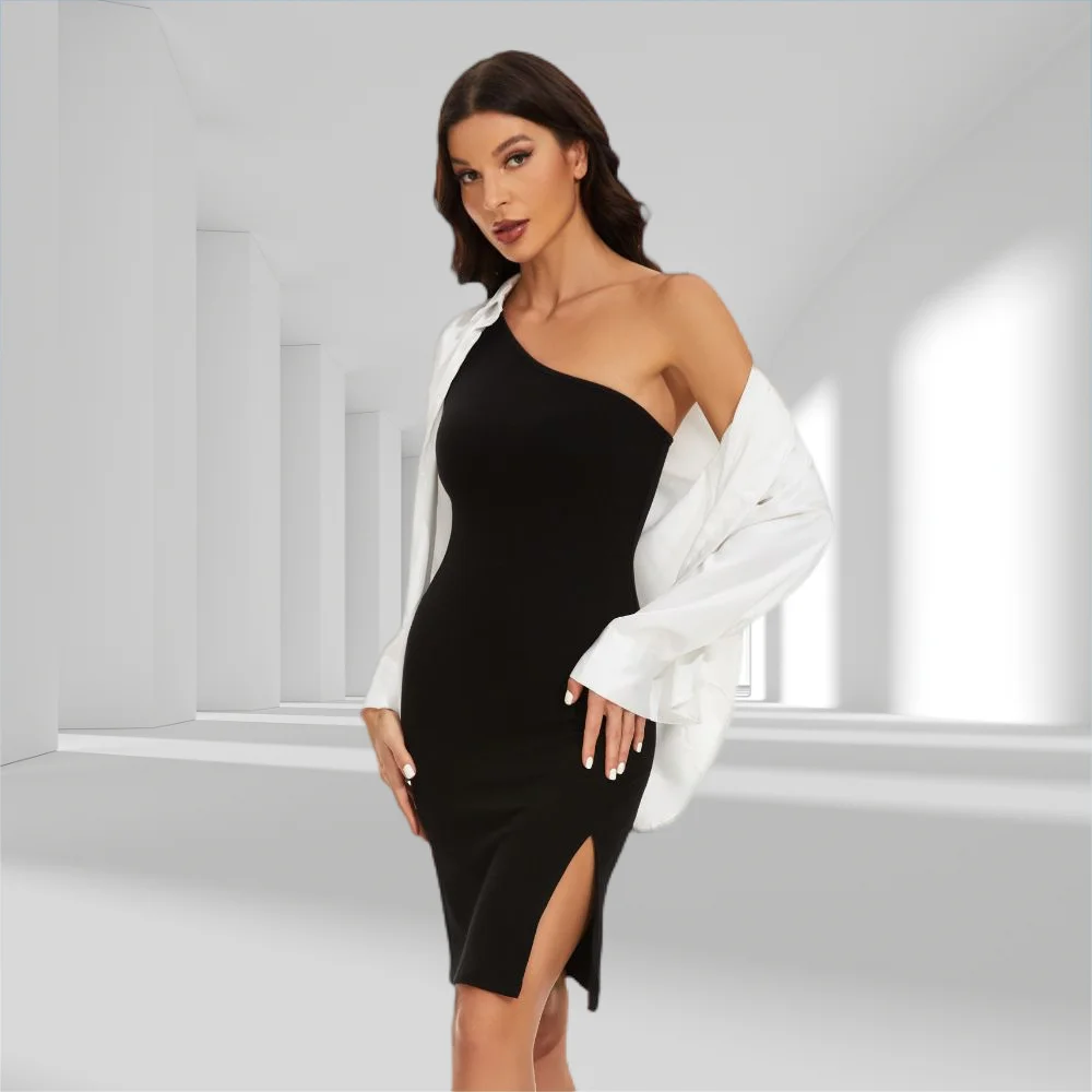 private logo 8 In 1 Seamless Backless Maxi Modal Soft Slip Full body Shaper Dresses V Neck Bodycon Built In Shapewear Dress