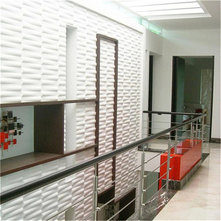 3D Matt Black Panel House Wall Brick With Modern Design