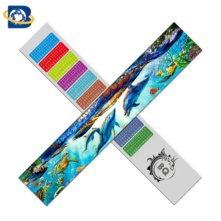 
Stunning 3D Lenticular Ruler , Plastic Flexible Ruler Customized Shape 