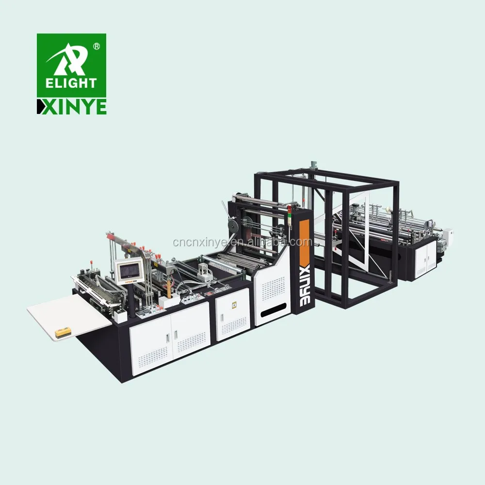 Fully automatic non woven D-cut W-cut  T shirt bag making machine