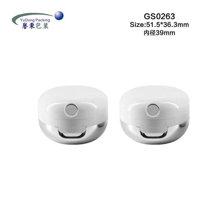 
Fashionable round flip top luxury lipgloss bottle packaging pot lip balm jar with brush applicator 