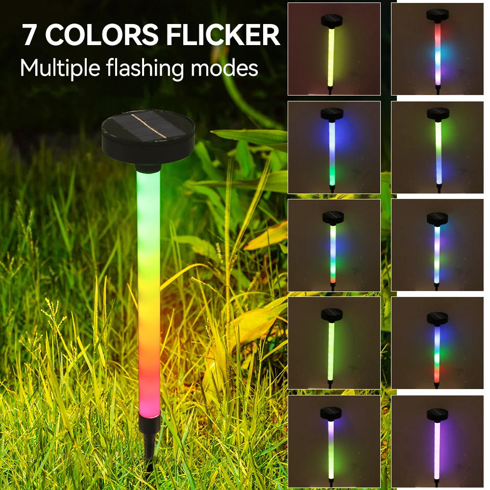 Новый RGB меняющий цвет Солнечный свет уличный водонепроницаемый ночной садовый дорожный дорожка Ландшафтный газон