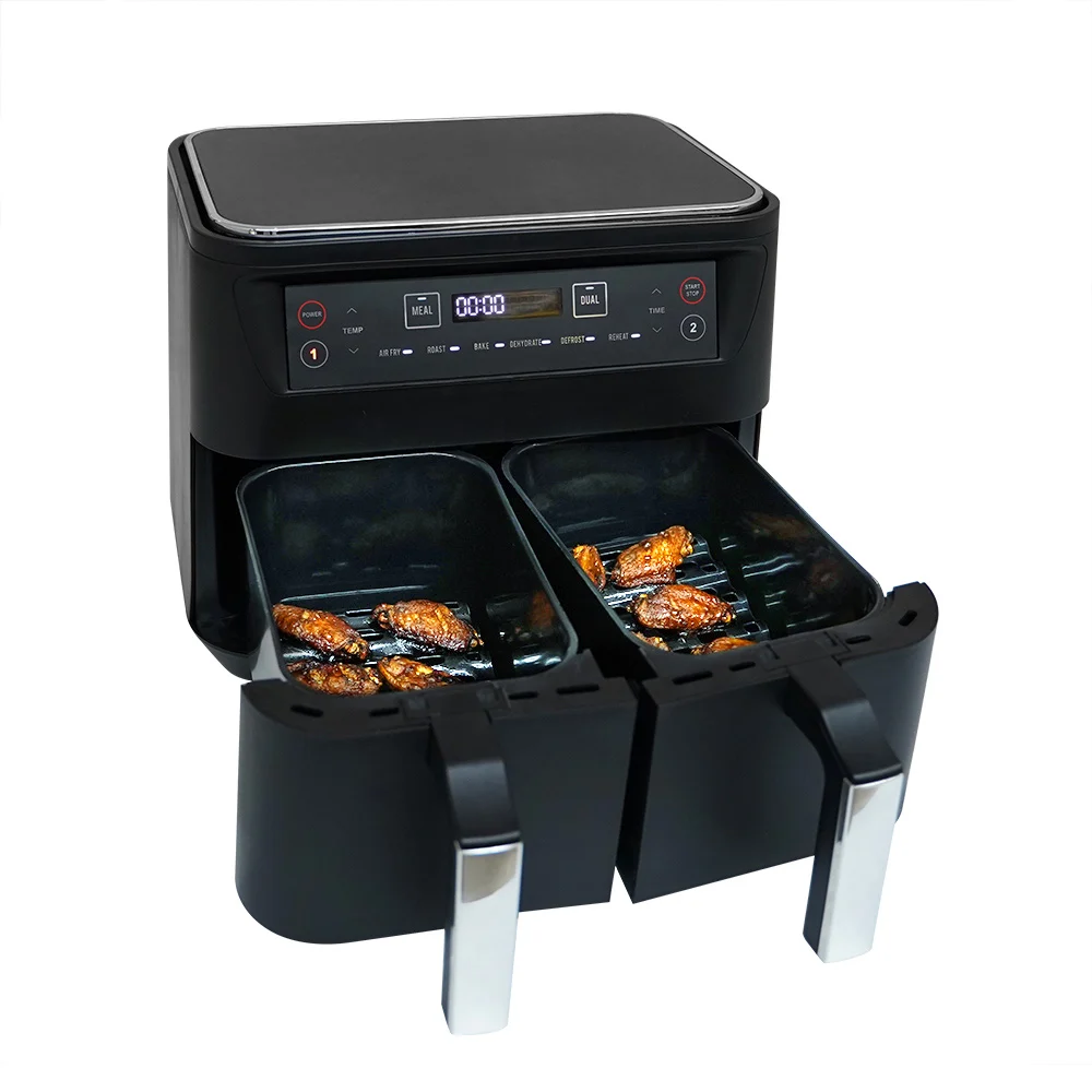 Wholesale Healthy Oil Free 8L Dual Pots Air Fryer Double Twin Basket Air Fryers Toaster