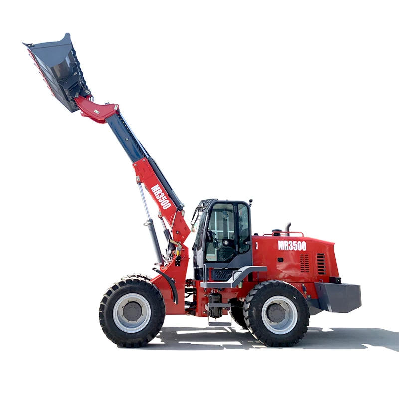 Compact wheel loader telescopic arm mini front end wheel loader 2.5ton