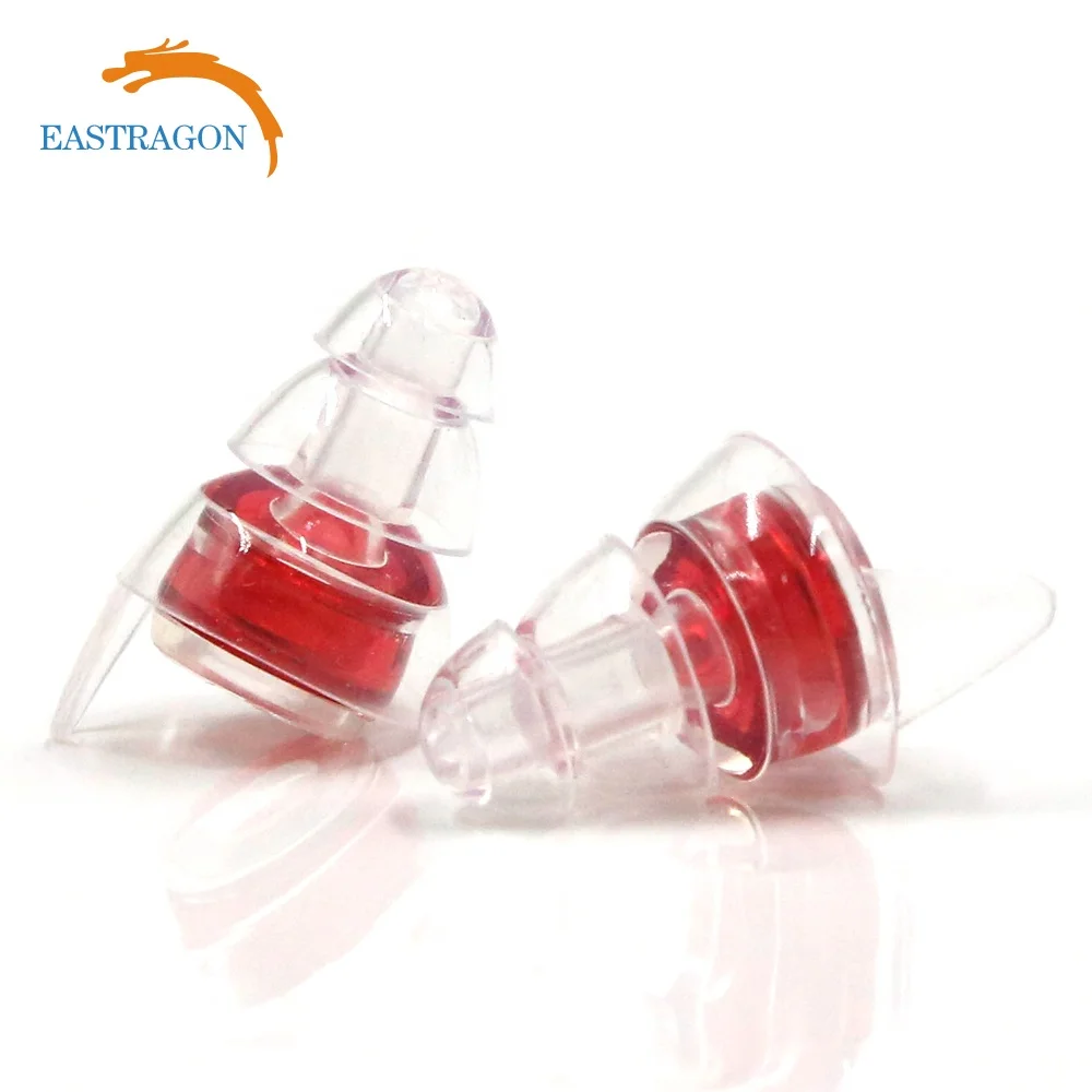 musician silicon ear plug for noise reduction with aluminum tube