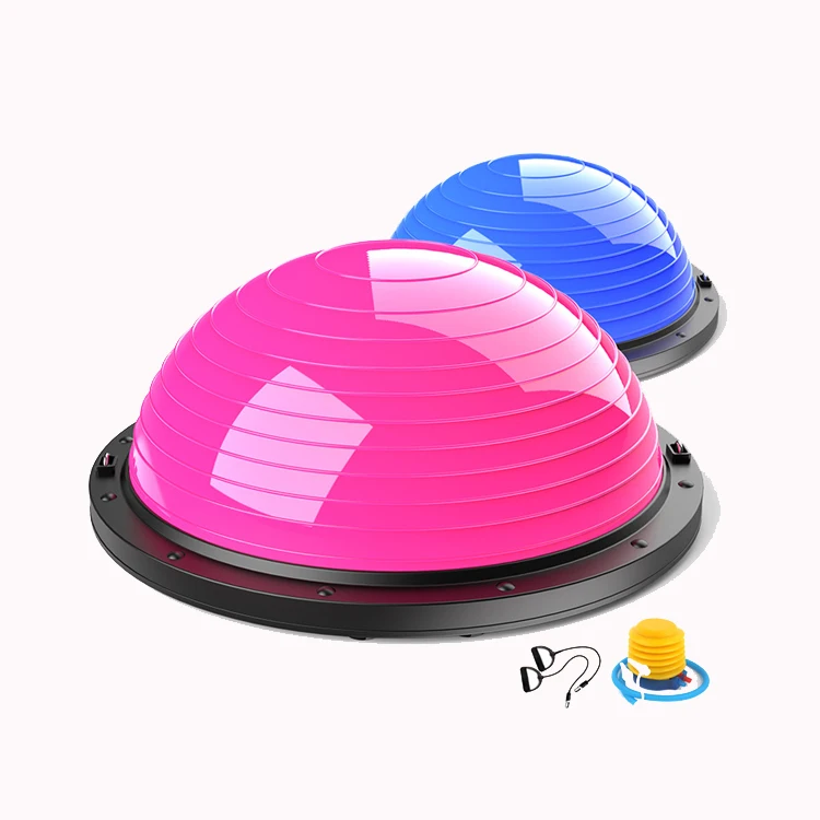 High Quality Anti Burst Floating Point Yoga Balance Half Ball With Handle