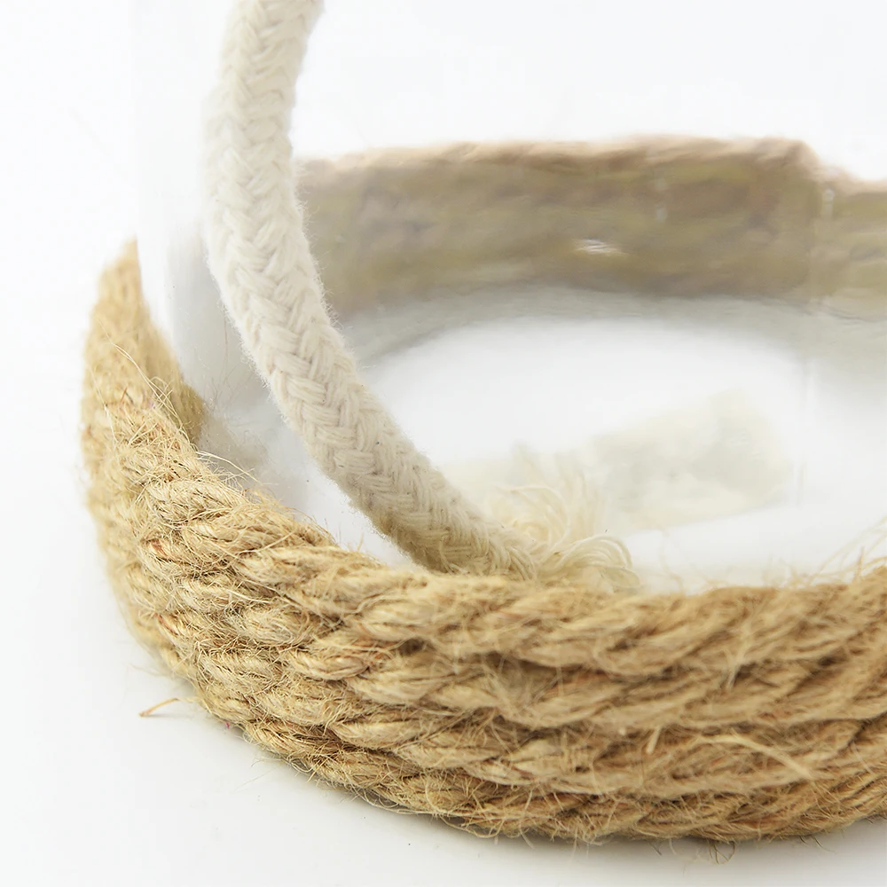 China Manufacturer Reusable Home Decoration Round Glass Oil Lamp With Fiberglass Wicks