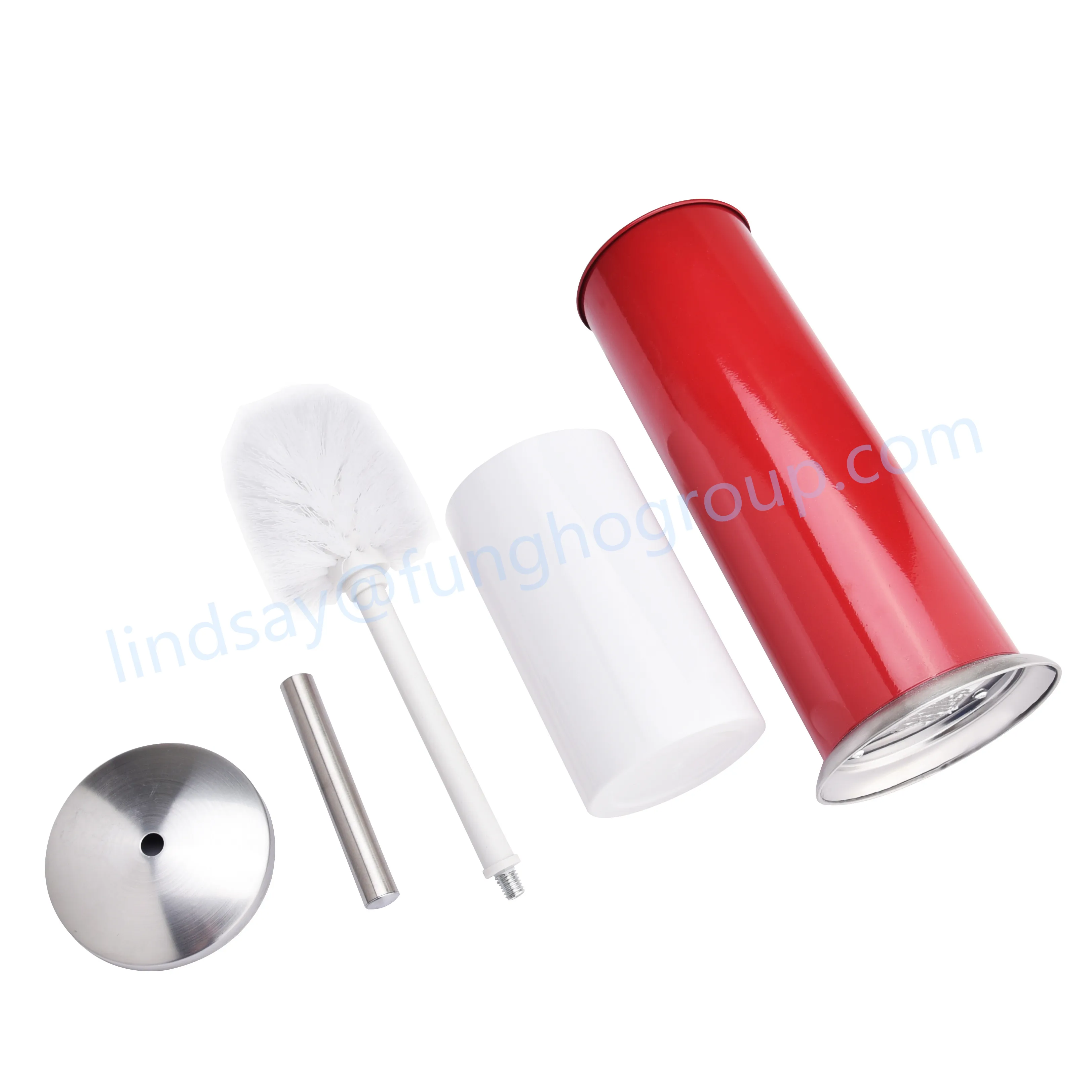 
High Quality & Cheap Stainless Steel Floor Powder coated Toilet Brush with Holder and Canister Stand 