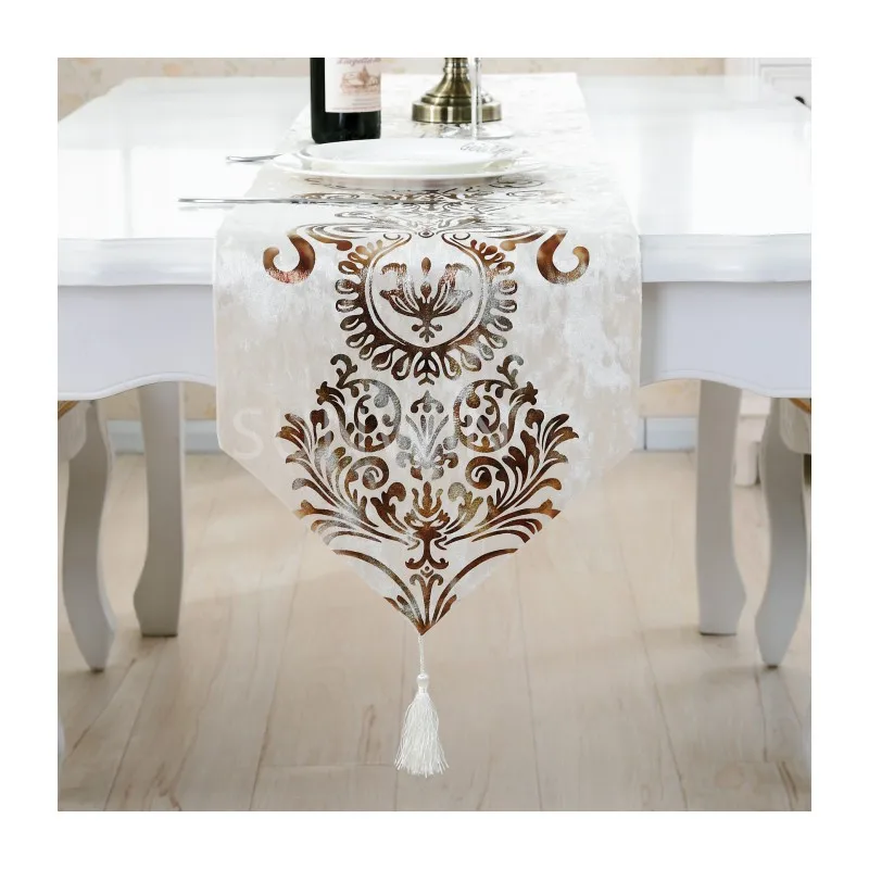 Home Party Wedding Waterproof Decoration Luxury Table Runners For Sale