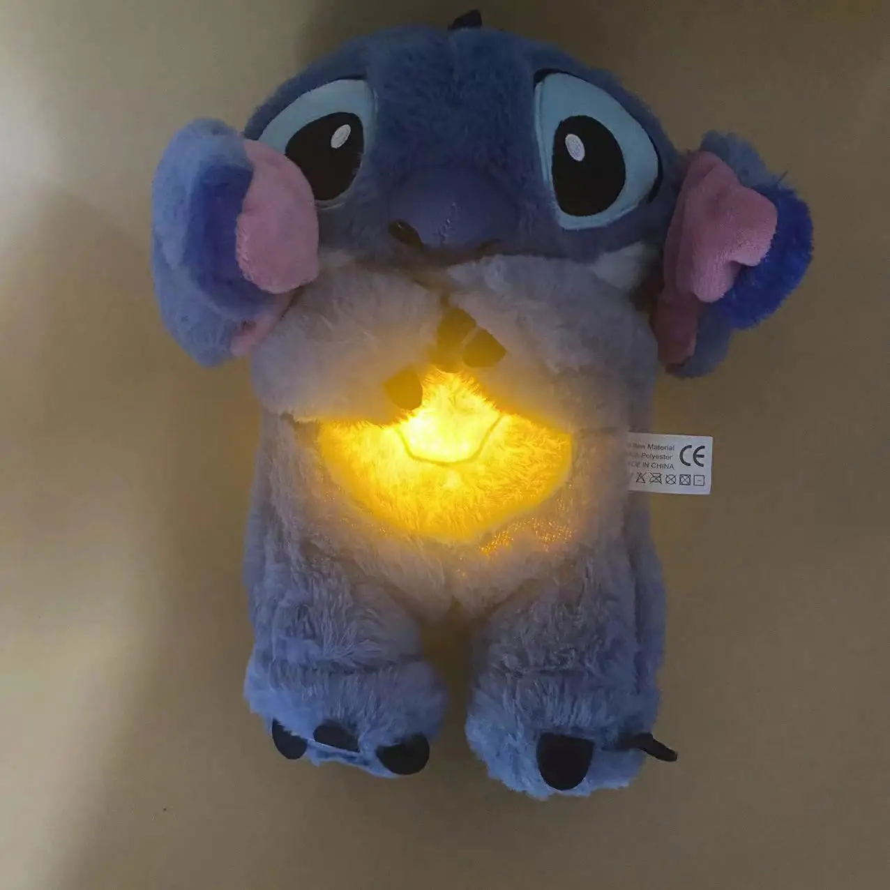 Hot Selling Stuffed Plush Animal Rabbit Toy Blue Pink Stitch Angel LIlo Breathing Soothing Newborn Baby Toys