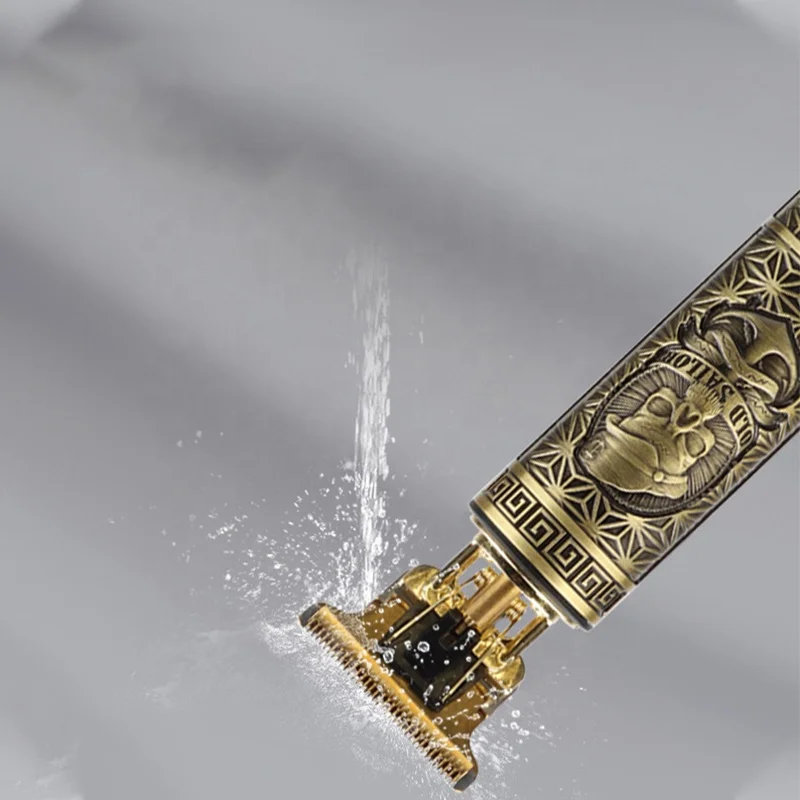 Mens Hair Trimmer Cordless LCD Hair Clippers Zero Gapped T-Blade USB Rechargeable Electric Hair Cutting