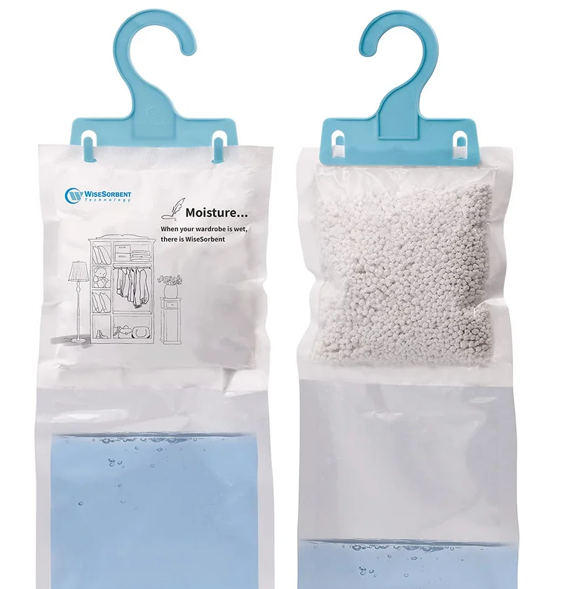Household desiccant Newest Design Closet Dehumidifier Bag Absorbs Hanging Moisture Moisture Absorbent Packs For Wardrobe