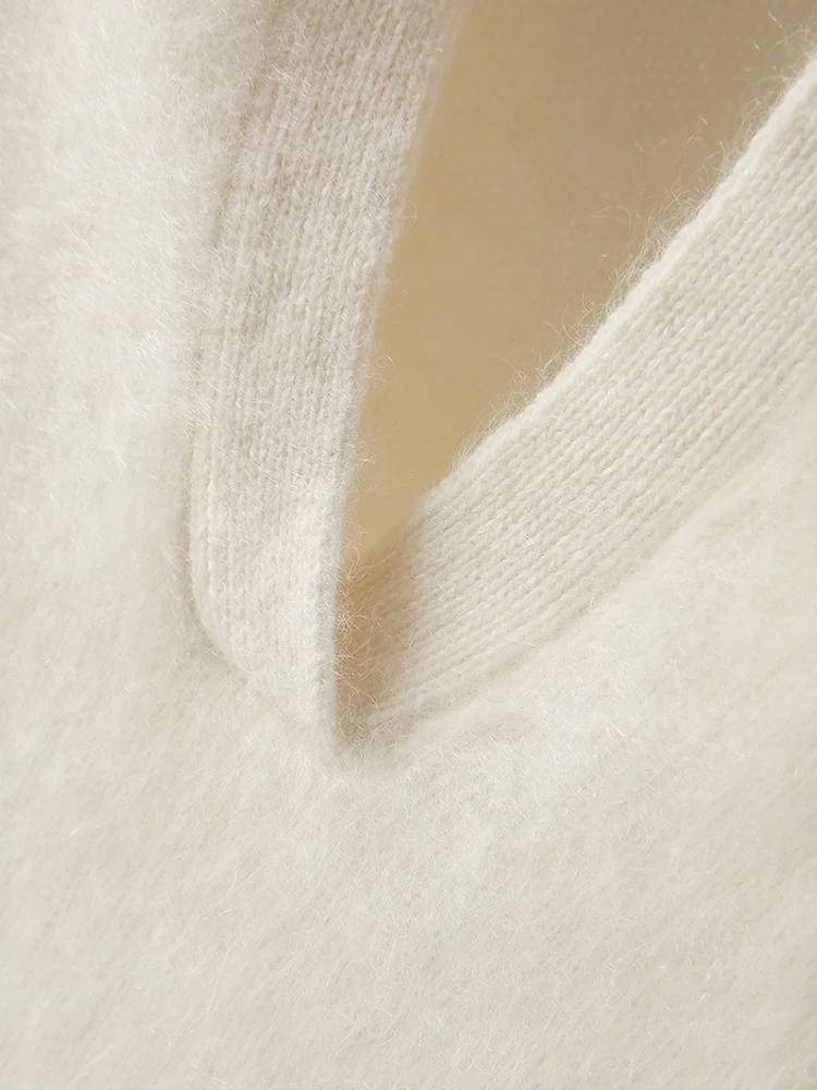 Женский кашемировый свитер на заказ весенний белый и простой вязаный оптовая цена