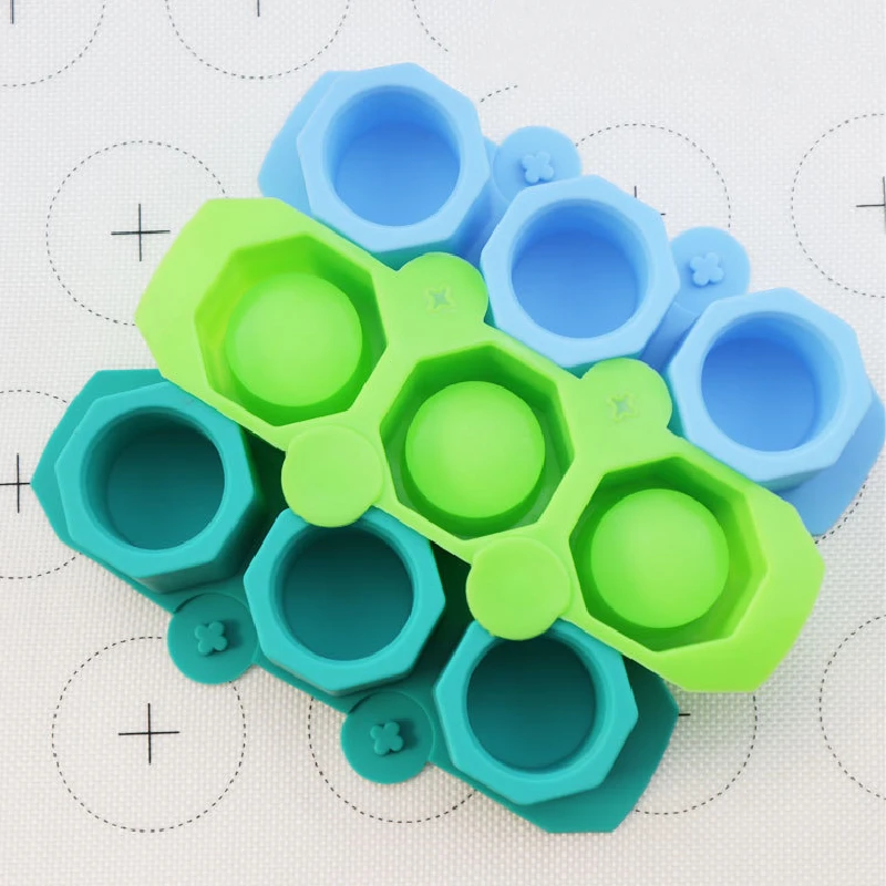 3 Hole Silicone Concrete Mold Ceramic Clay Craft Casting Concrete Cup Shape Mould Flower Pot Vase Ice Cube Tray DIY Ice Mold