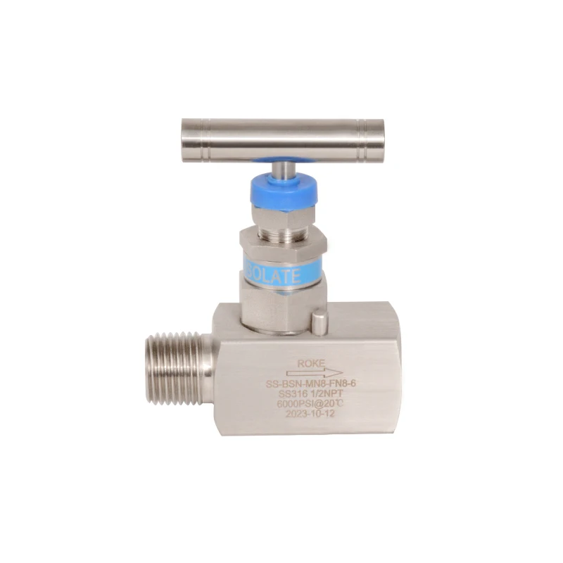 1/2 NPT Forged Male To Female Thread Air Stainless Steel Instrument Needle Valve 6000PSI