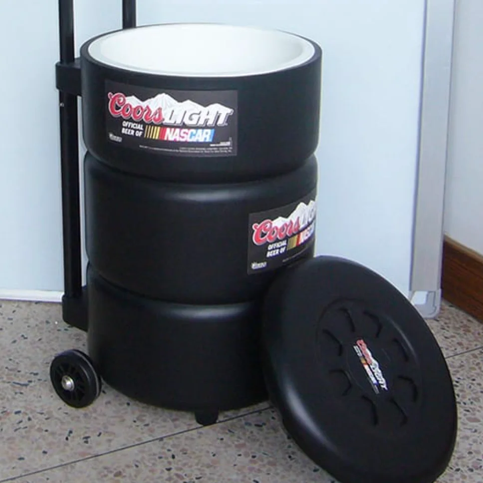 Пластиковый холодильник для льда, 19 л с тележкой, 5 галлонов