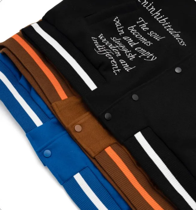 2022 wholesale custom high street unisex Duffle baseball hip hop lovers leather sleeves varsity jacket men women