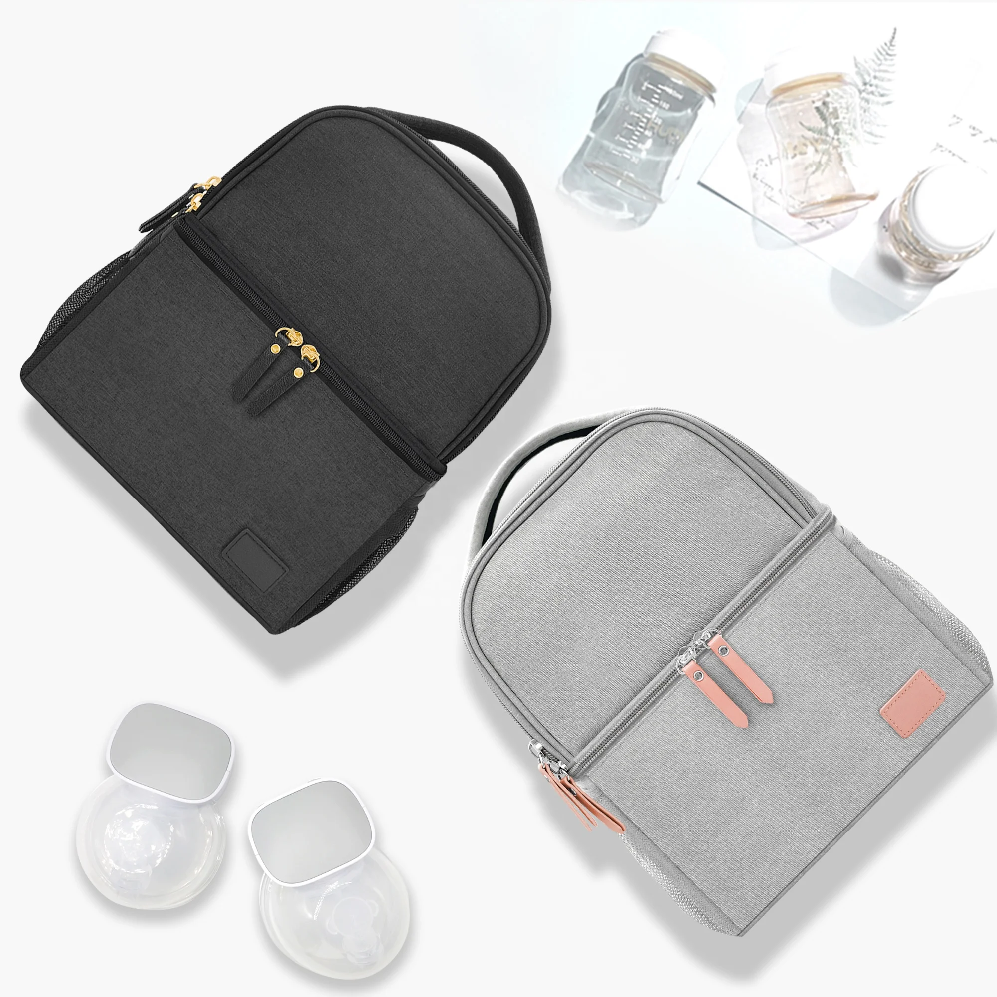 Fit Most Breast Pumps Mother Baby Care Bag Portable Waterproof Multifunctional Backpack With 2 Cooler Breast pump Backpack
