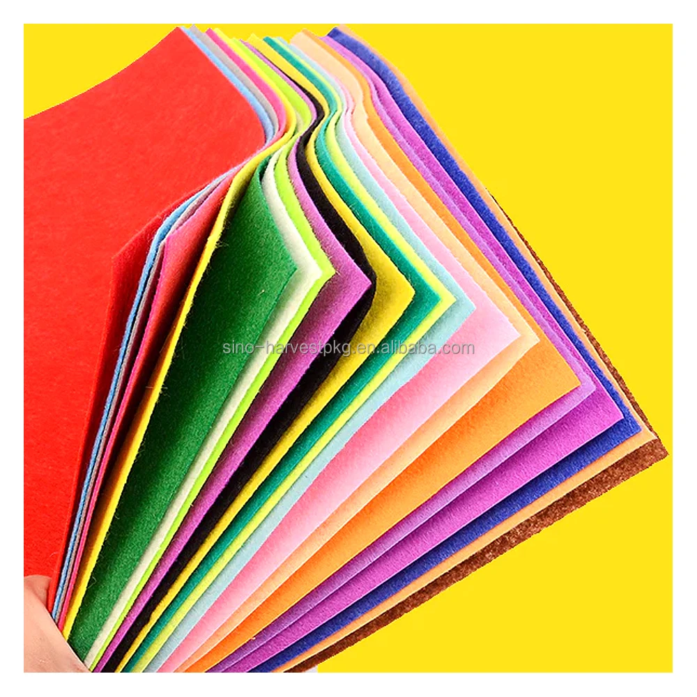 Wholesale high quality colored felt pieces of various colors mixed color felt pieces suitable for DIY crafts