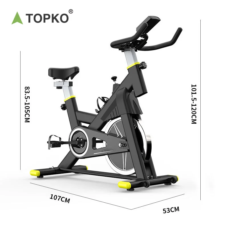 TOPKO Hot Selling Indoor/commerical spinning bike Steel Household ultra quiet fitness equipment sports exercise bike