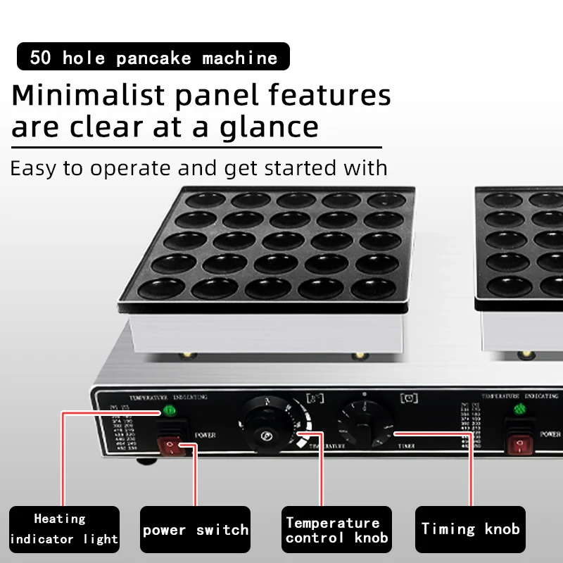 50 hole small muffin machine circular mini sandwich waffle snacks macaron hamburger machine can be customized with gong shao