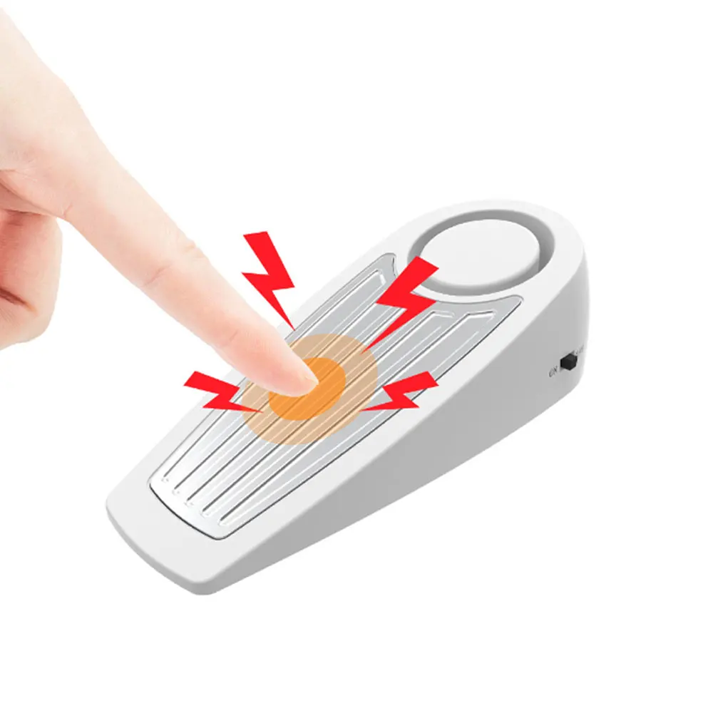 Wholesale portable 130dB alarm door stopper stainless steel safety magnetic door stop alarm travel premium quality door stops
