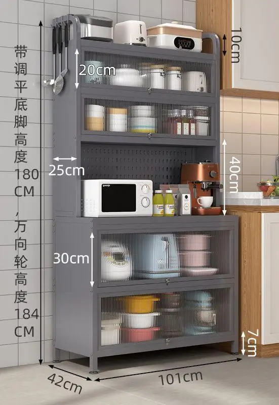 Kitchen storage rack appliance shelf storage cabinets bowl rack microwave oven storage rack