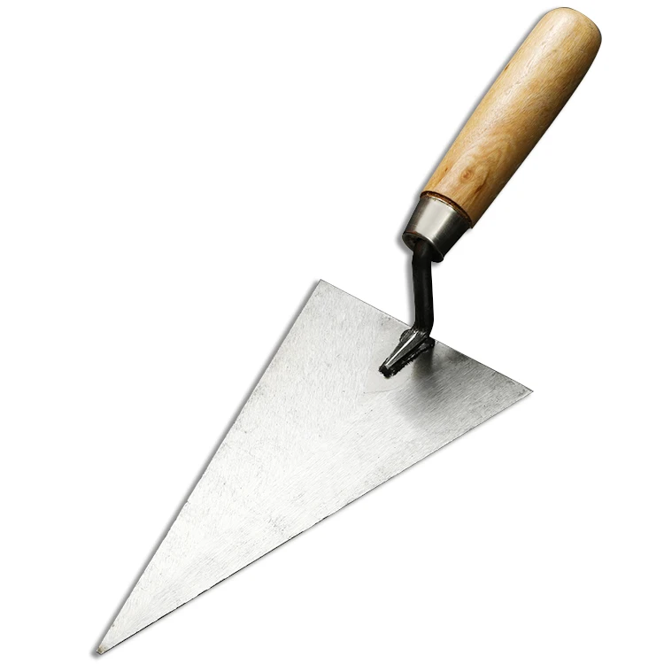 YUMEI Tools Wood Handle #50 Carbon Steel Concrete Plastering Bricklaying Pointing Trowel