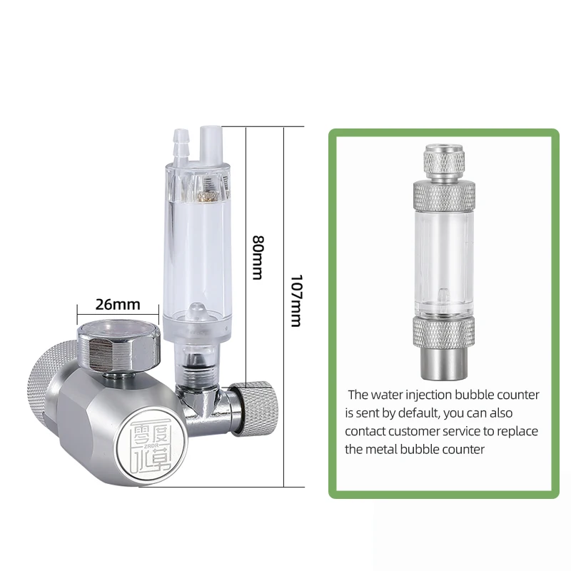 WYIN wholesale R101 cga320 w21.8 g5/8 customized thread magnetic solenoid valve Aquarium co2 regulators For Aquatic plant