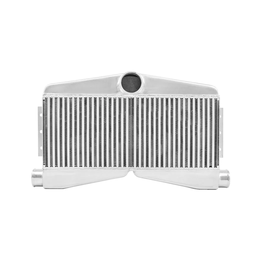 All aluminum tube fin for Mustang Camaro 2in 1out intercooler twin turbo