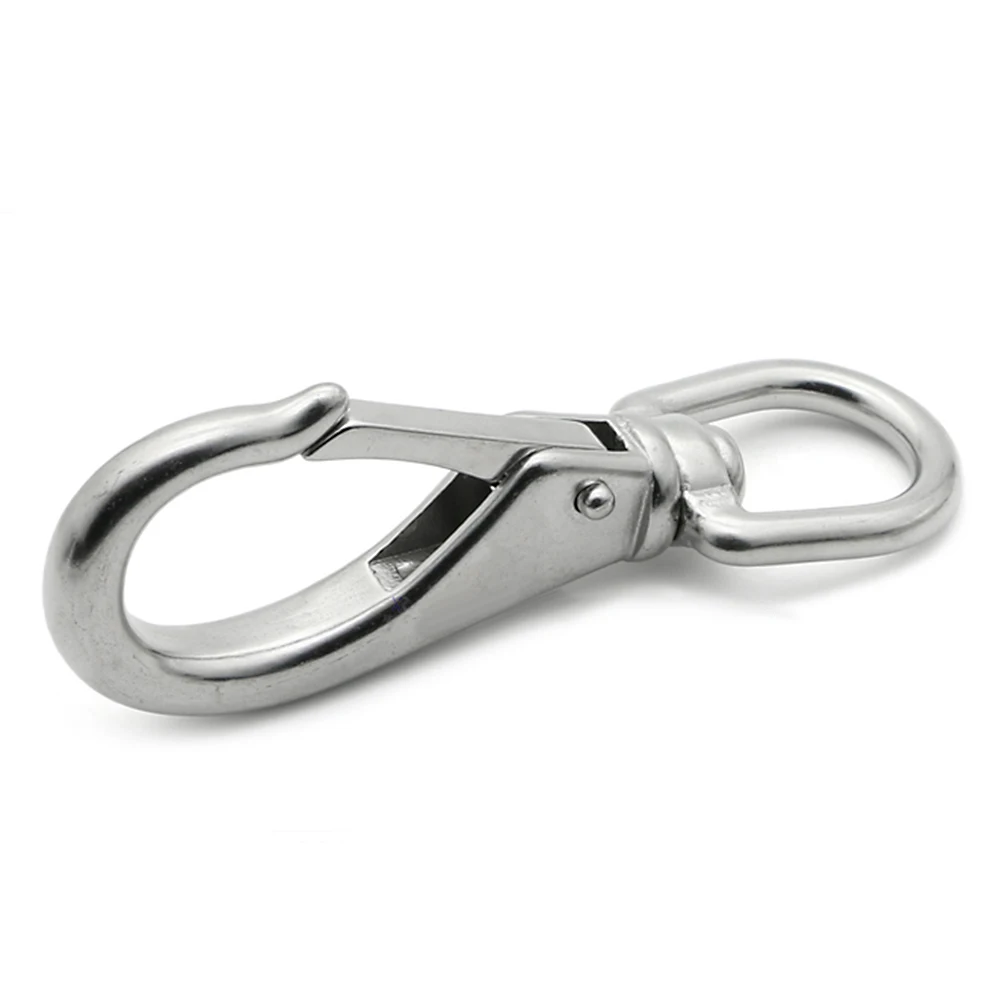 Large Stainless Steel Swivel Snap Hooks 4.6 Inch Large Spring Snaps, Heavy Duty Boat Hooks, Spring Hooks for Boat Anchor