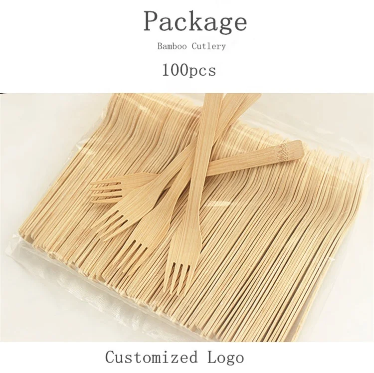 
Wholesale High Quality Biodegradable Flatware Disposable Wooden Bamboo Cutlery Travel Set 170mm 