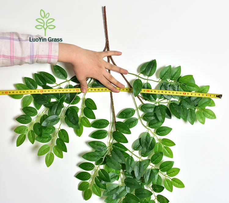 12 Pieces Plant Artificial Jujube Branch Green Leaves