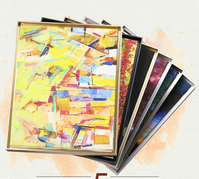 Custom Wall hanging Mounting Alloy Aluminium Photo Frame Strips Aluminum alloy Gold Metal Picture Frame