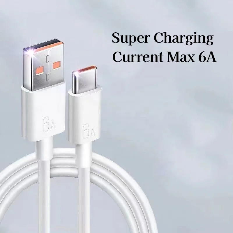 New Arrival 1M Type C Cable Fast Charging 6A USB Charging Cable Type C For For Android