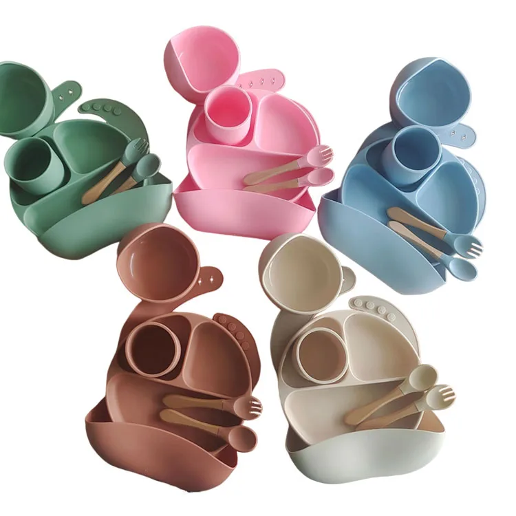 Не содержит Бисфенол А eco-friendly поставки силиконовый нагрудник с суповую тарелку, производство и миска с защитой от проливания комплект для кормления с присоской