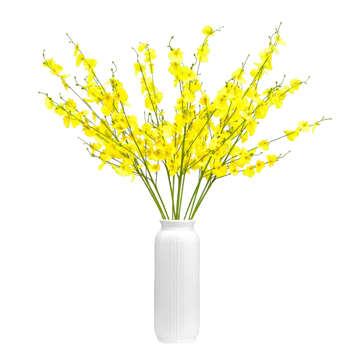 Artificial Dancing Orchid Imitation Flower Yellow Fake Flower Wedding Home Decoration Artificial Phalaenopsis Bouquet