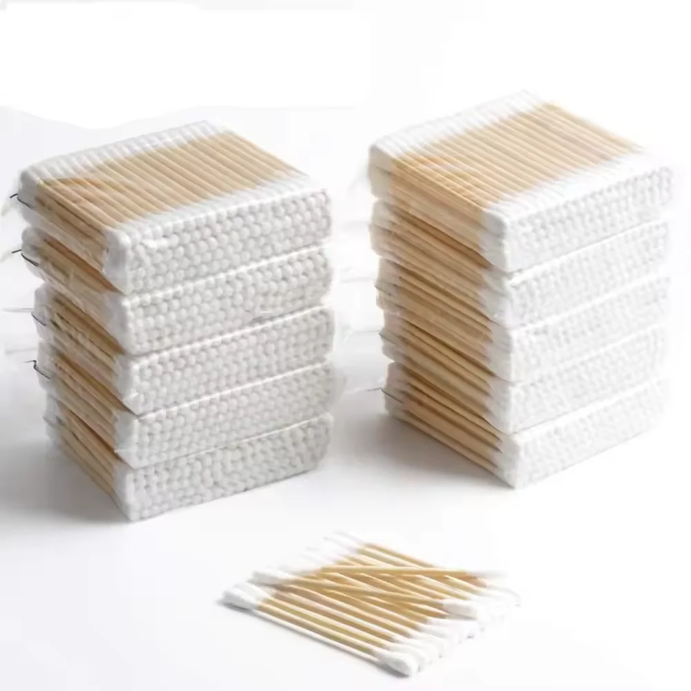 Free sample 200pcs bamboo cotton buds eco-friendly ear cotton swab makeup bud