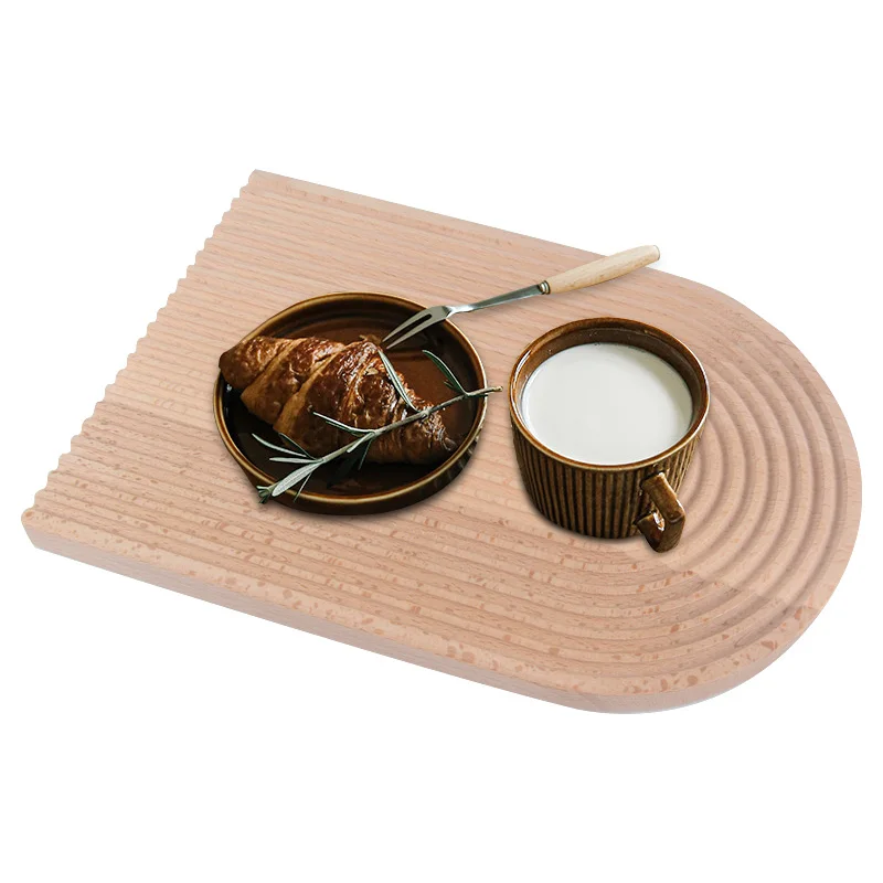 Custom Home Decoration Nordic Beech Wooden Japanese Cutting Board Bread Sushi Dessert Cake Serving Tray