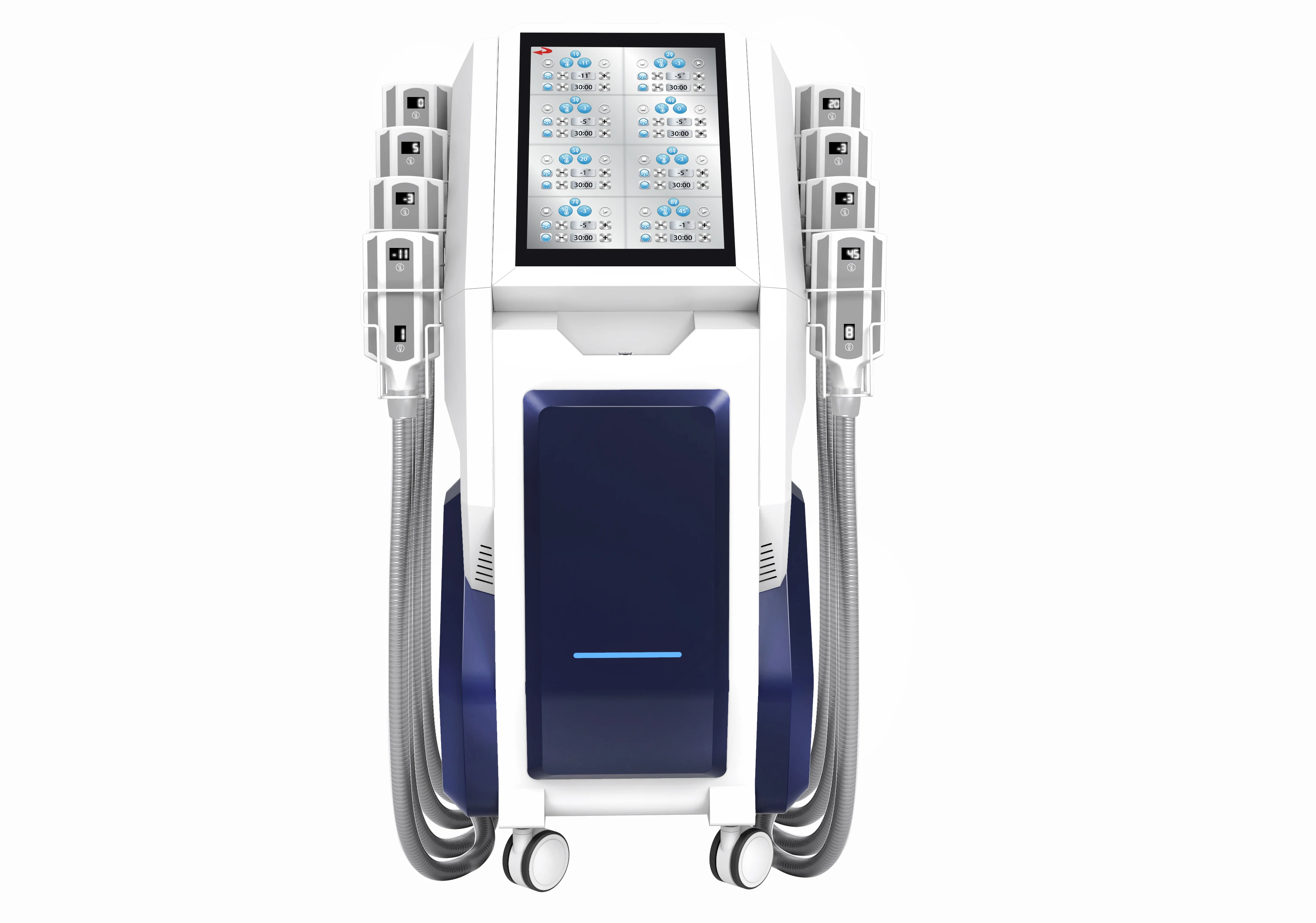 Non Invasive Cryolipolysis With 8 Cryo Plates For cellulite removal cold therapy for body contouring machine