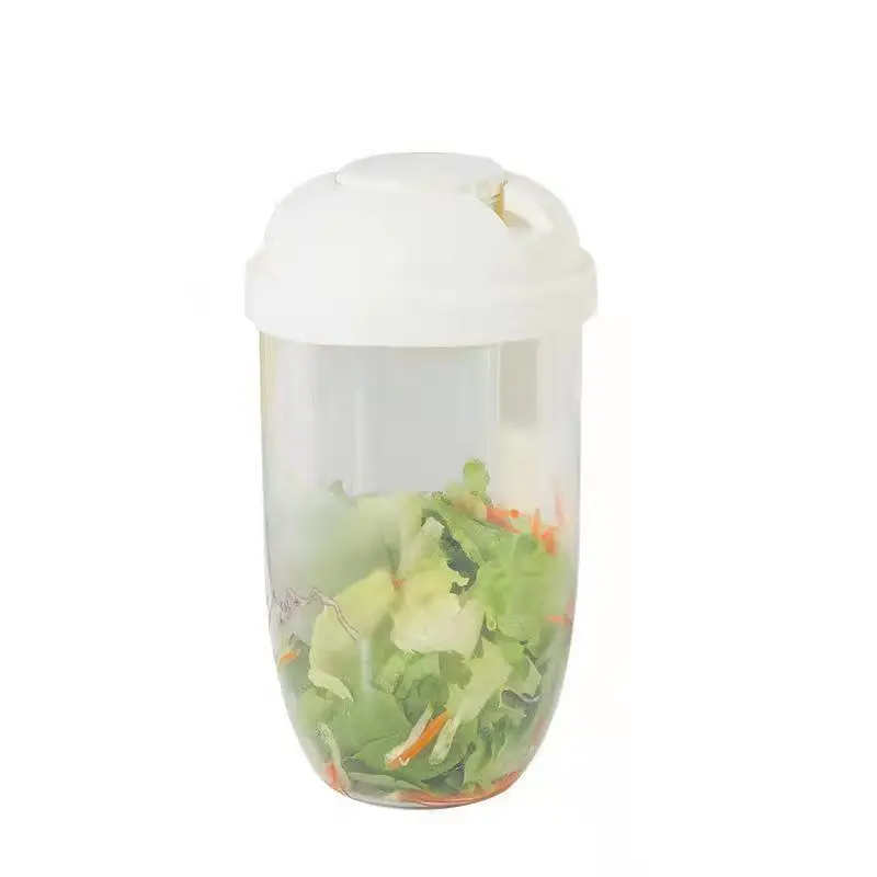 Fresh salad meal shaker cup  with Dressing Container Fork Food Storage Bonus Recipe