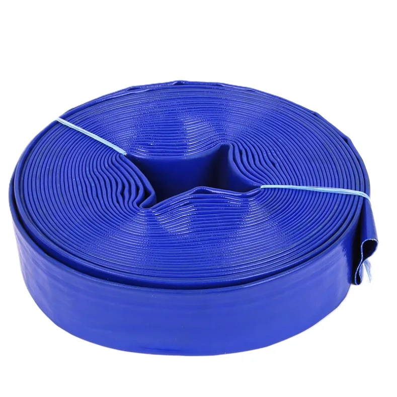 TOP QUALITY PVC BLUE LAY FLAT DISCHARGE 3INCH WATER PUMP SUCTION HOUSE PIPE FOR FARM AGRICULTURE IRRIGATION