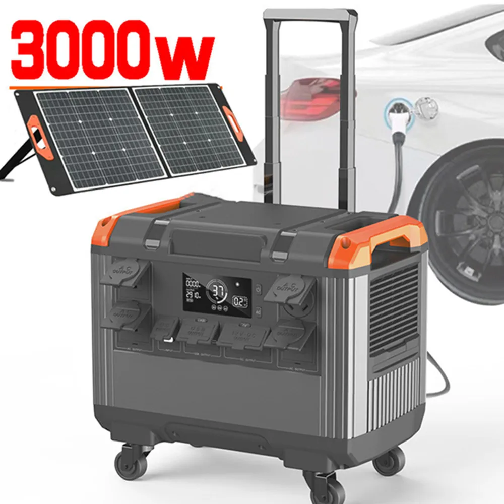 2400w 3000w 2000w Camping Power Station Lifepo4 Battery Charge Solar Generator Energy System 2000w Portable Power Station