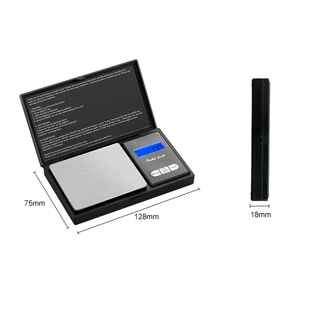 High Quality Portable Rectangle Electronic Digital Pocket Scale Jewelry Scales