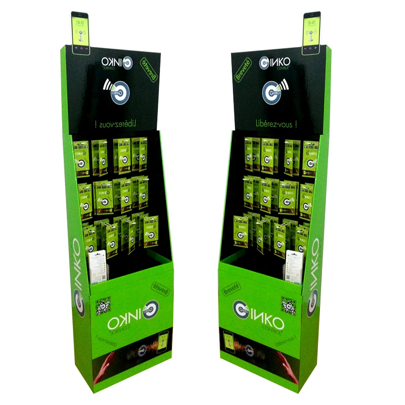 Картонная Металлическая Витрина с логотипом на заказ Аксессуары для мобильных телефонов