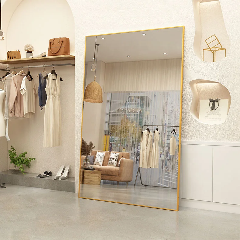 Seawin Full length Mirror Floor Clothing Store Fitting Mirror Beauty Bridal Shop Large glass Mirror