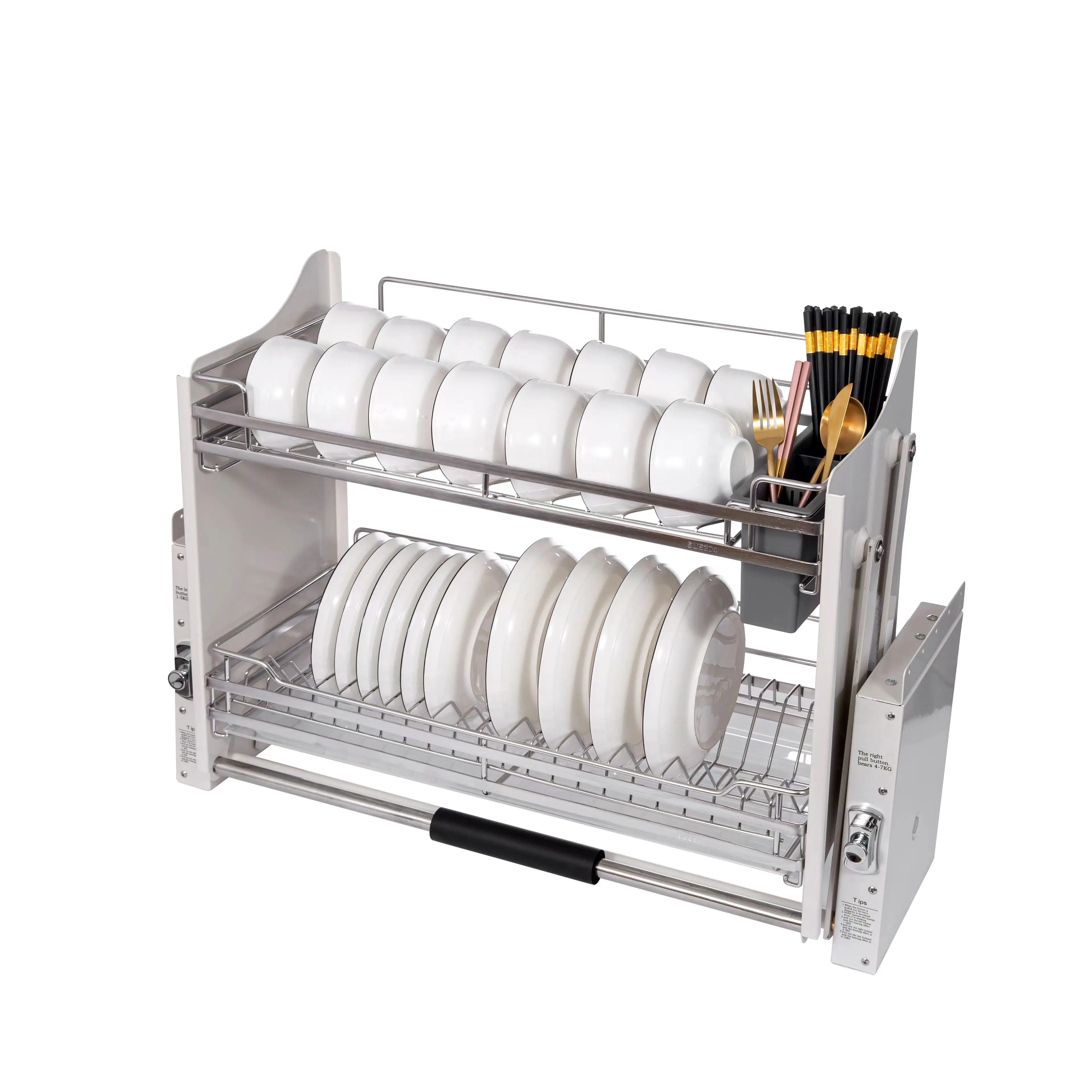 OEM Factory Kitchen Wall Lifting cabinet System Pull Down Basket for kitchen organiser