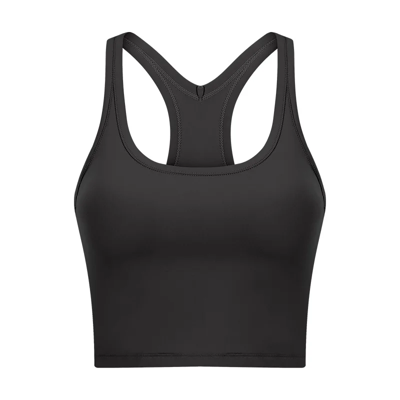 Workout Tank Tops For Women Slim U-neck I-shaped Back Fitness Running Yoga Clothes Sports Yoga Vest